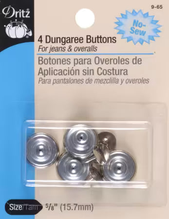 Button Dungaree Nickel 5/8in