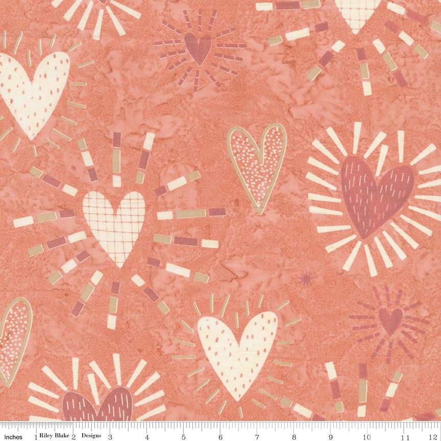 Boho Batiks Hearts Whimsical