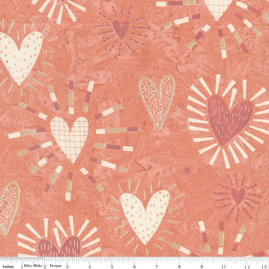 Boho Batiks Hearts Whimsical