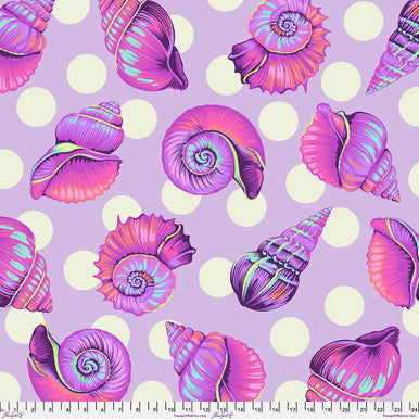 Backing Fabric - Big Shelly - Ultraviolet || Floral Reef