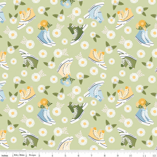 Sunshine & Dandelions Shoes Honeydew