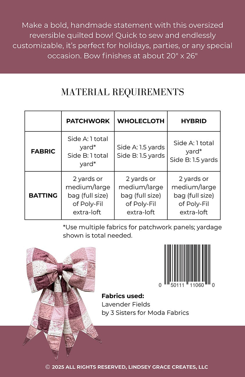 The Big Giant Quilted Bow