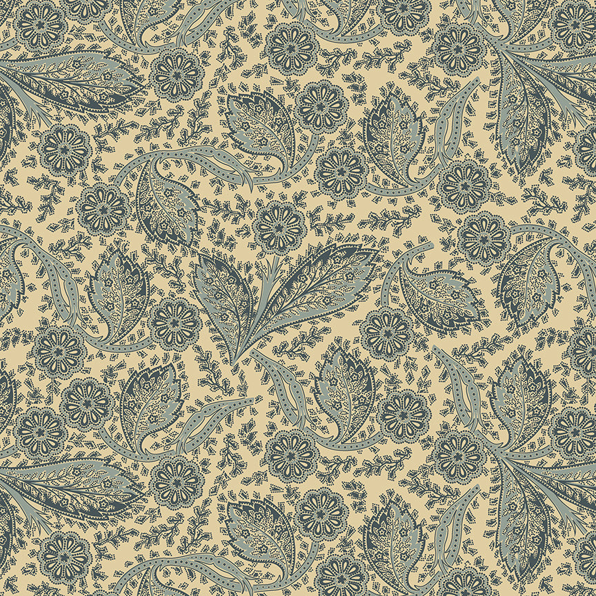 108" Quilt Back, Heirloom, Heritage Stitch, Beechnut, Cotton