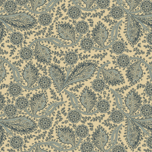 108" Quilt Back, Heirloom, Heritage Stitch, Beechnut, Cotton