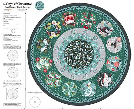 12 DAYS OF CHRISTMAS TREESKIRT-MULTI