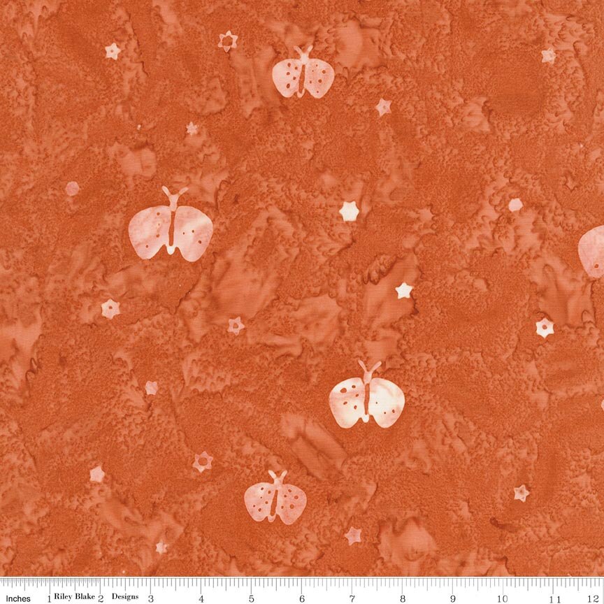 Boho Batiks Butterflies Salmon Run