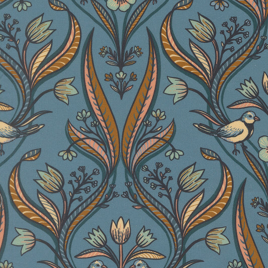 Feather and Forest Bloom - Azure