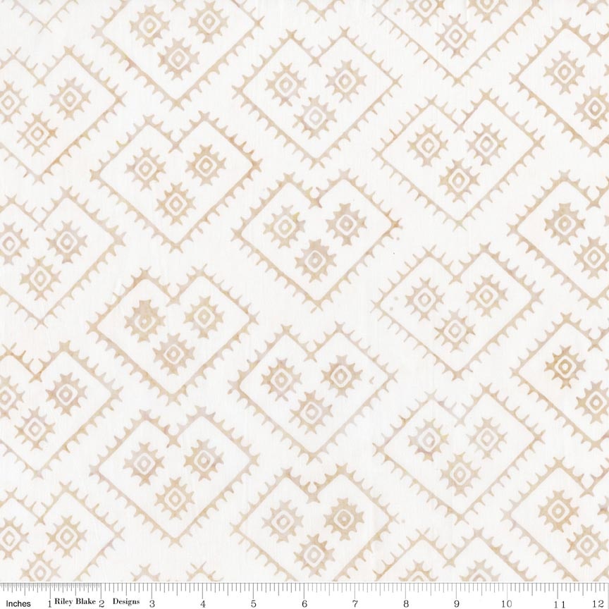 Boho Batiks Lattice Snow White