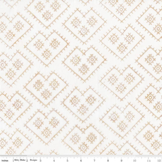 Boho Batiks Lattice Snow White