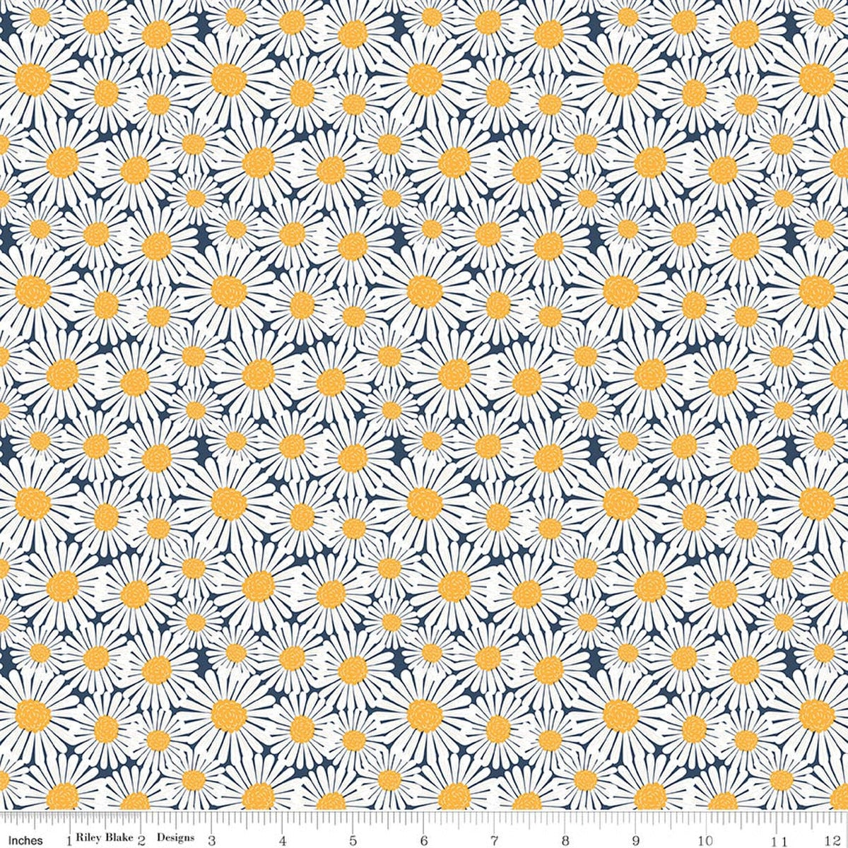 Sunshine & Dandelions Daisies Navy