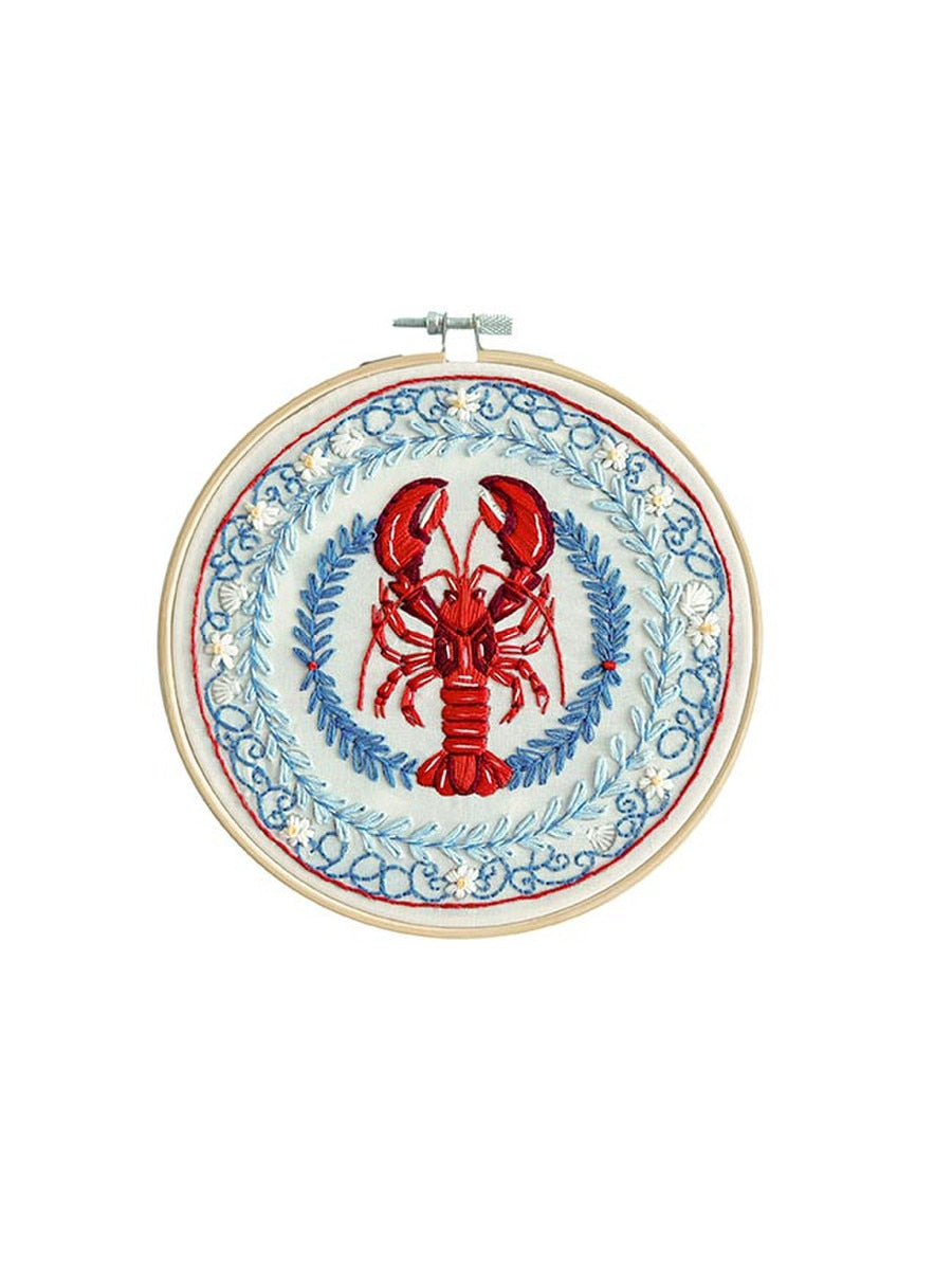 MakeBox & Co. Italian Lobster Plate Embroidery Kit