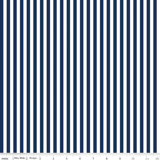 Stripe 1/4" Color Navy
