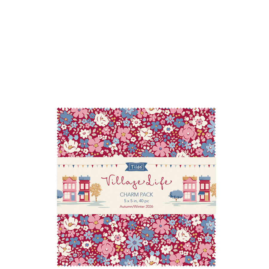 Village Life Charm Pack 5" squares, 40 pcs ** Pre-order, Available Oct 1, 2026 **