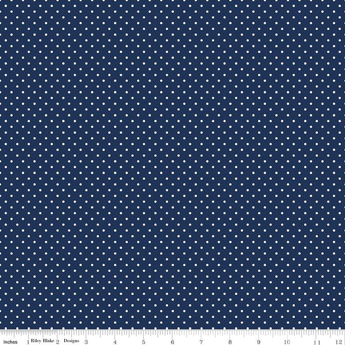 NAVY White Swiss Dot On Navy