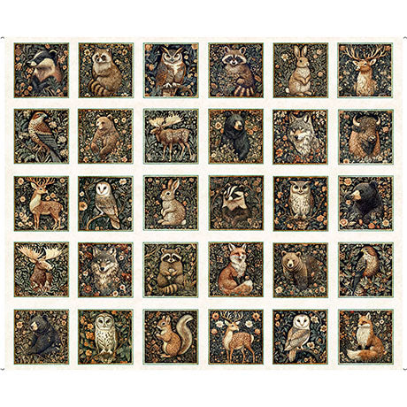 CEDAR & SAGE-ANIMAL PICTURE PATCHES-OATMEAL