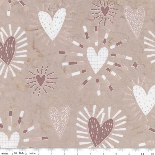 Boho Batiks Hearts Moscato