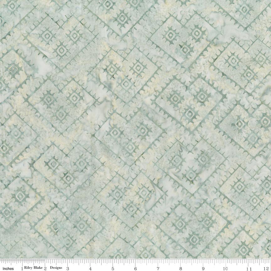 Boho Batiks Lattice Minty Fresh