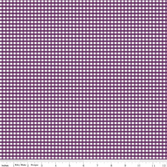 1/8” Small Gingham Eggplant