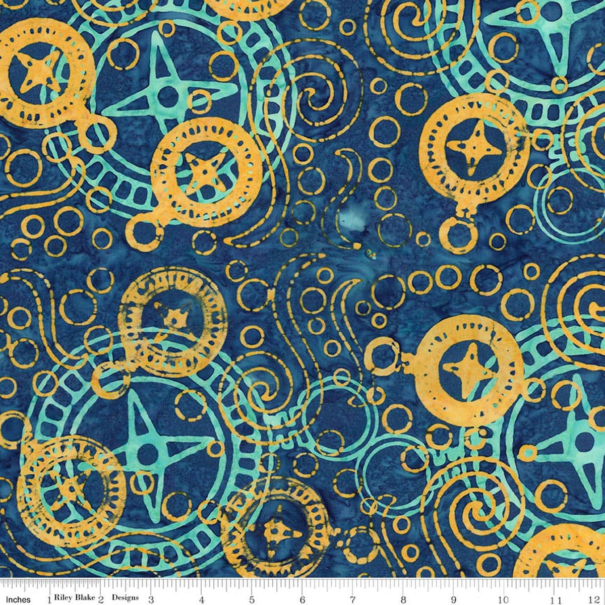 Batiks Sunken Treasure Denim Dunes