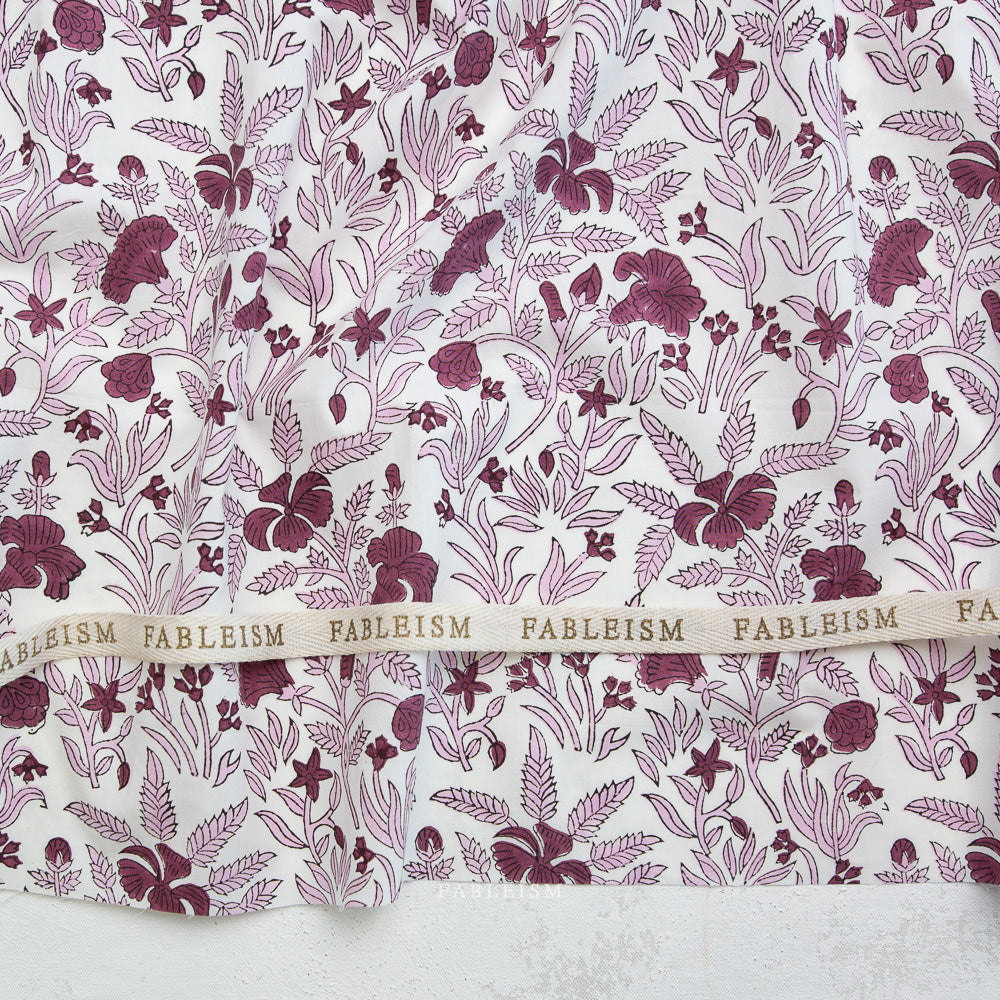 Indian Block Prints Cottage: Cozy Floral in Purple