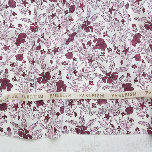 Indian Block Prints Cottage: Cozy Floral in Purple
