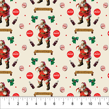 COCA-COLA CHRISTMAS - TAUPE MULTI