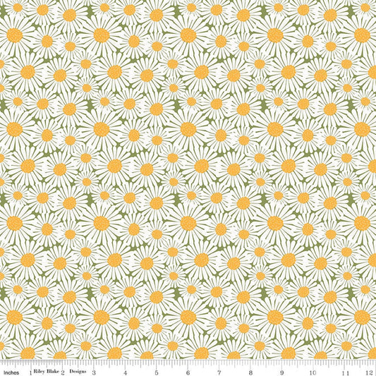Sunshine & Dandelions Daisies Green