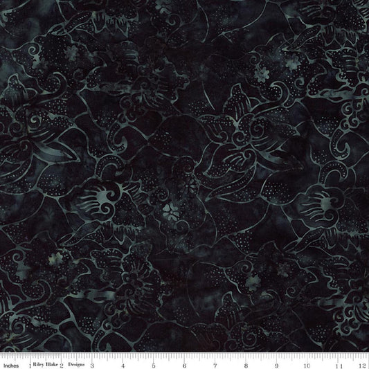 Batiks Vibrant Pointillism 107/108“ Wide Back Charcoal