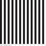 BLACK Half Inch Stripe Black