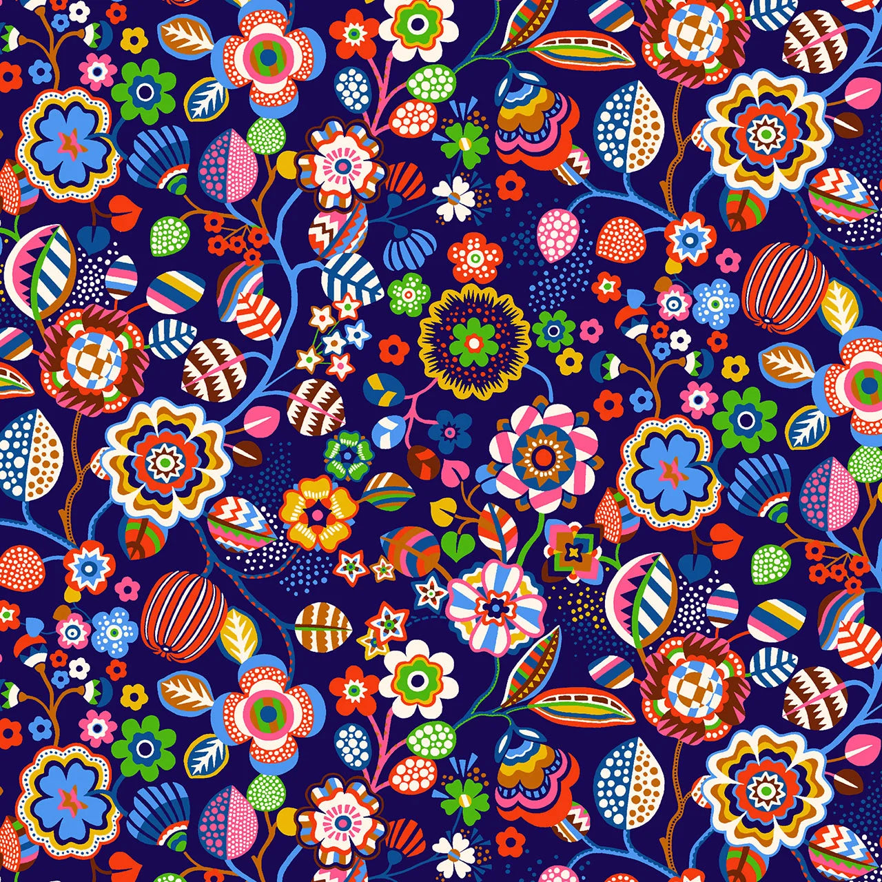 PRIMAVERA-Tree Flower (Navy)