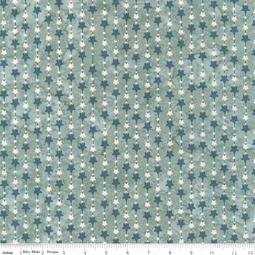 Boho Batiks Stars Whispery Sage