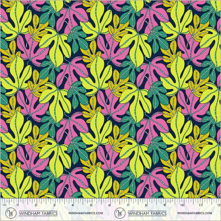 Sunshine, Monstera, Multi, High Density Cotton