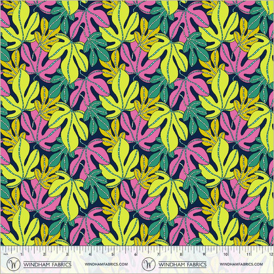 Sunshine, Monstera, Multi, High Density Cotton
