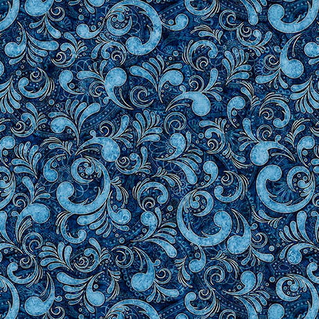 AMERICAN COUNTRY-SCROLLS-BLUE