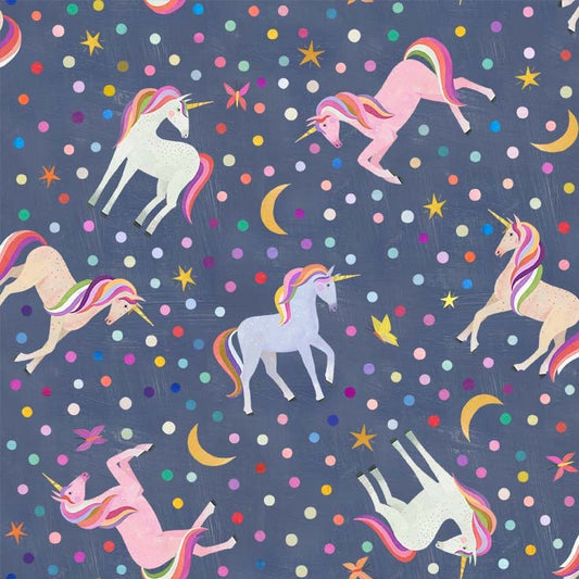 Rainbow Unicorns (Navy)