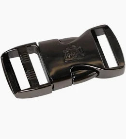 [HAR1-SRB-BM-ONE] Side Release Buckle (Metal) - 1" - Set of One (Black metal)