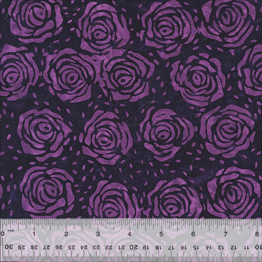 BATIK-Roses (Eggplant)