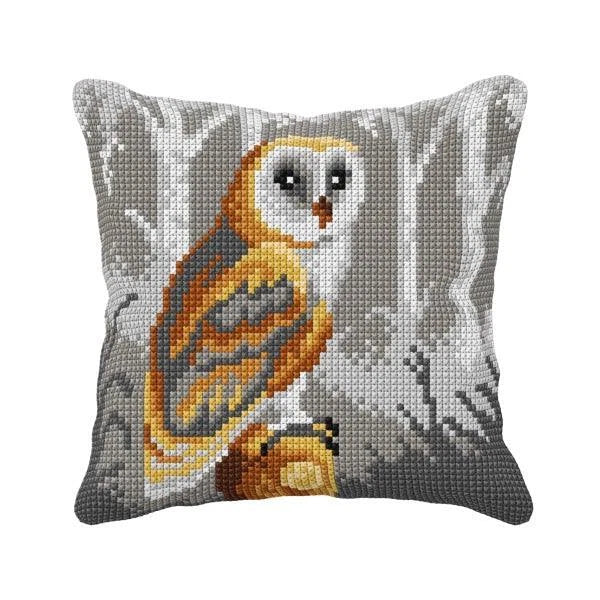 Orchidea Cushion cross stitch kit Owl 99015