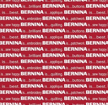 Bernina-White on Red