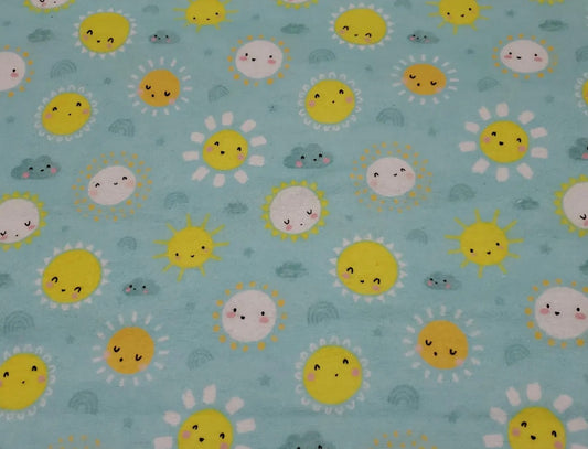 Bright Sunshiny Day Flannel (Blue)