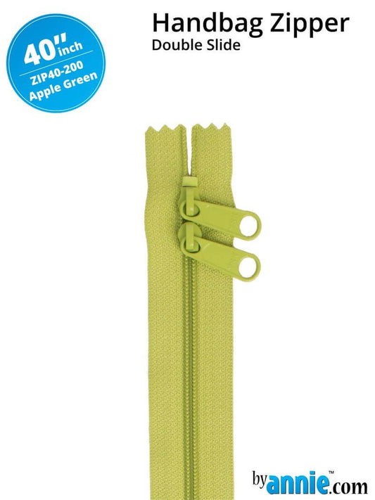 [ZIP40-200] 40" Handbag Zippers - Double Slide (Apple Green)