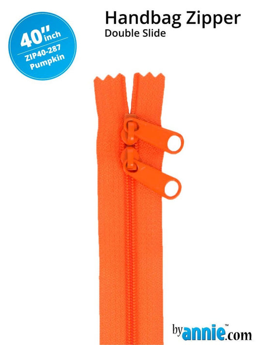 [ZIP40-287] 40" Handbag Zippers - Double Slide (Pumpkin)