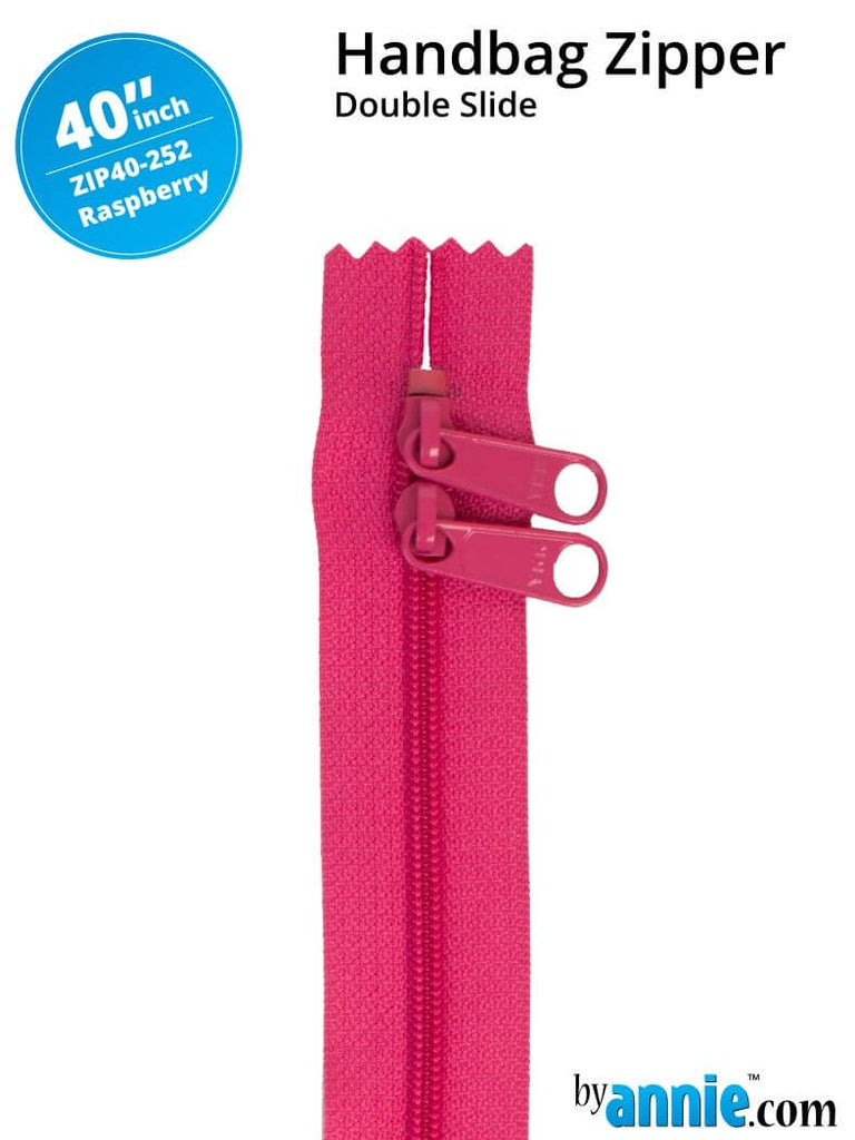 [ZIP40-252] 40" Handbag Zippers - Double Slide (Raspberry)