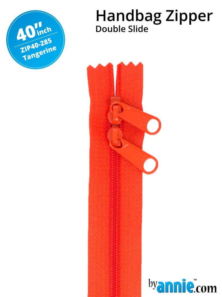 [ZIP40-285] 40" Handbag Zippers - Double Slide (Tangerine)